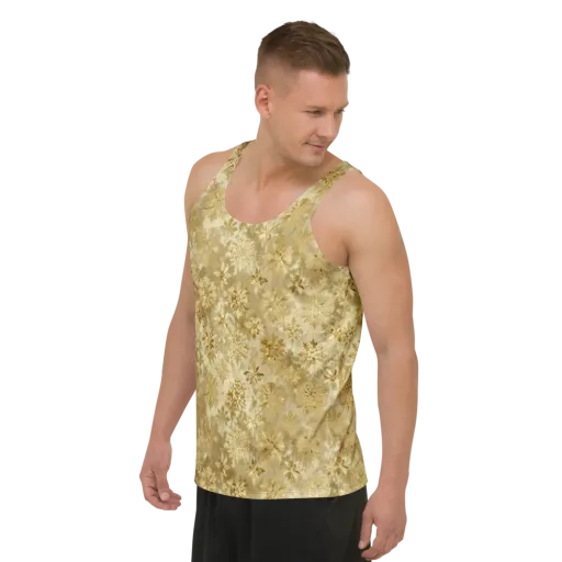 Champagne Damask on a Men's Tank Top