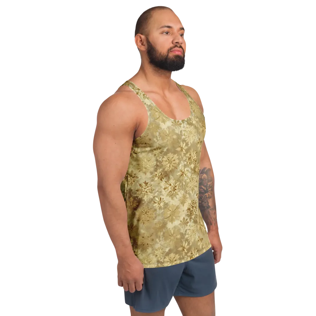 Champagne Damask on Men's Tank Top — Right Front