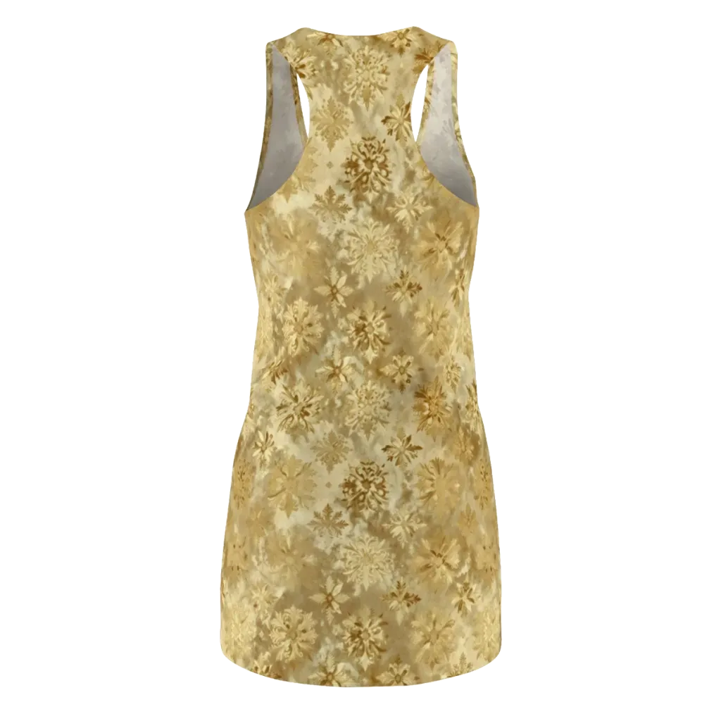 Champagne Damask on Racerback Dress — Back