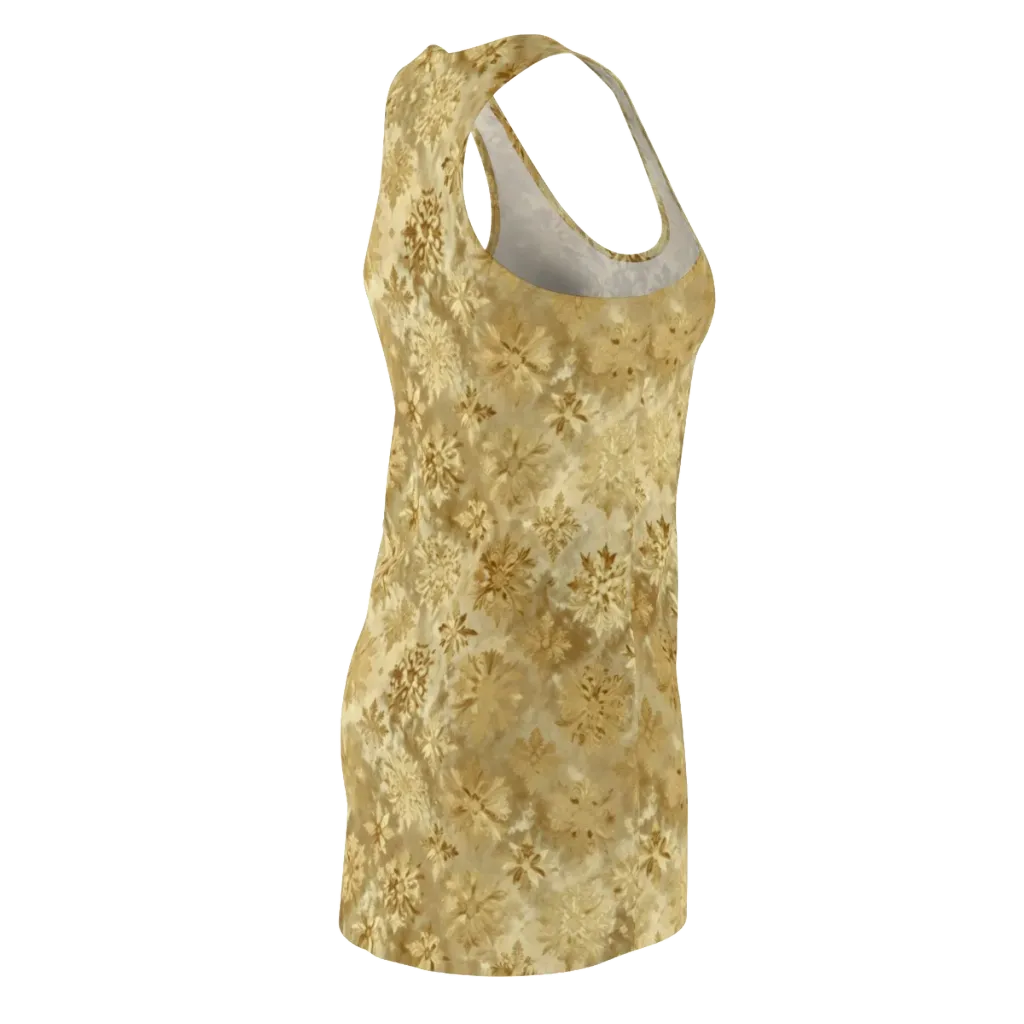 Champagne Damask on Racerback Dress — Back Side