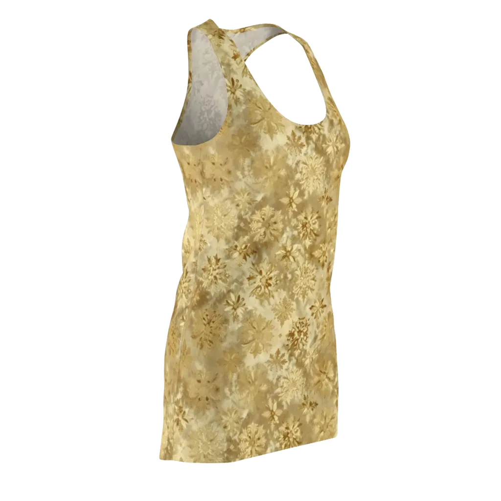 Champagne Damask on Racerback Dress — Front Side