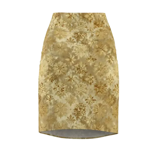 Champagne Damask on a Pencil Skirt