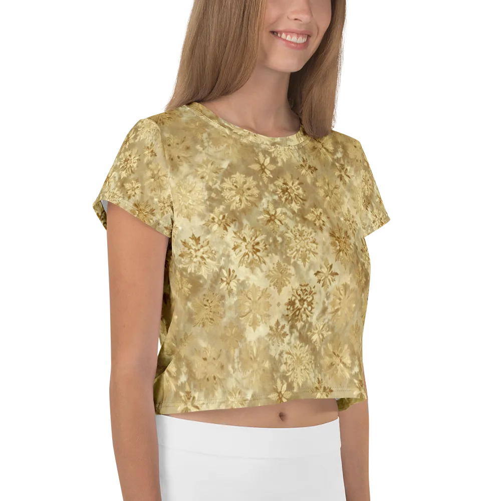 Champagne Damask on Crop Tee — Right
