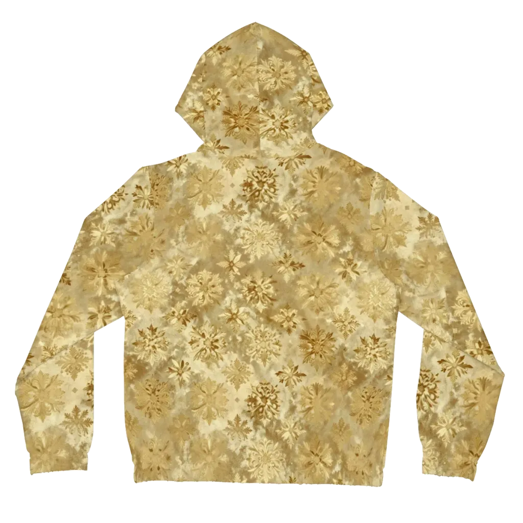 Champagne Damask on Women's Full-Zip Hoodie — Back