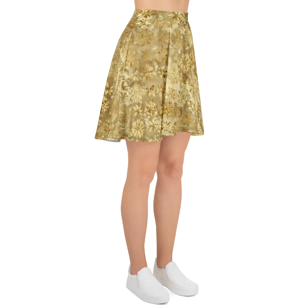 Champagne Damask on Skater Skirt — Right