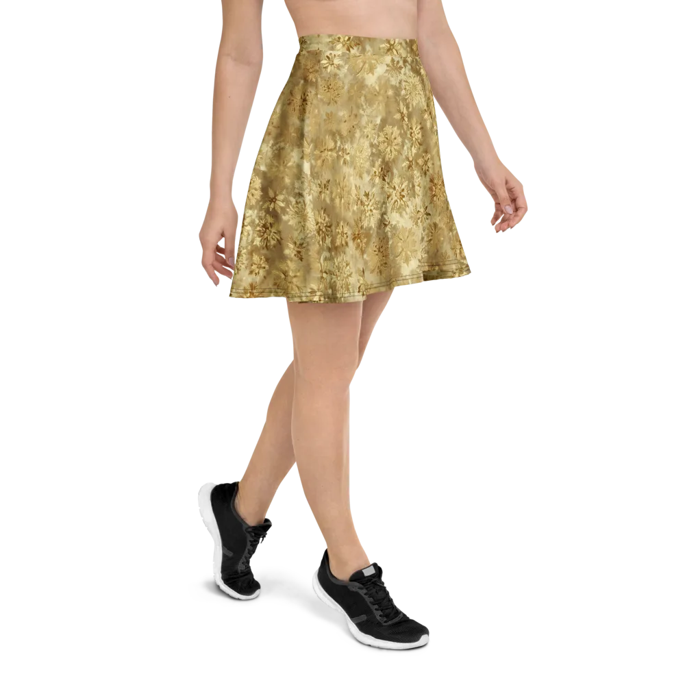 Champagne Damask on Skater Skirt — Right