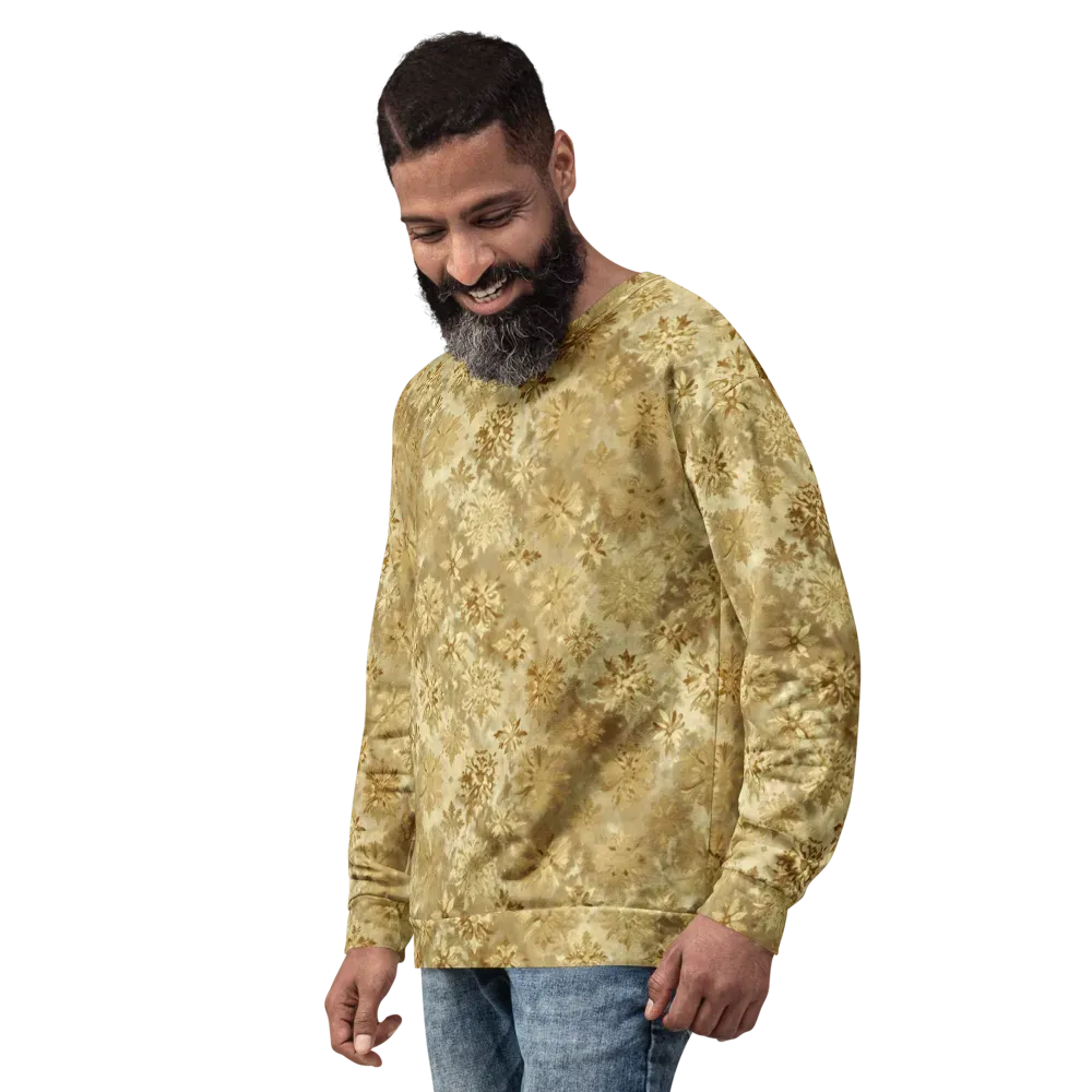 Champagne Damask on Sweatshirt — Left Front