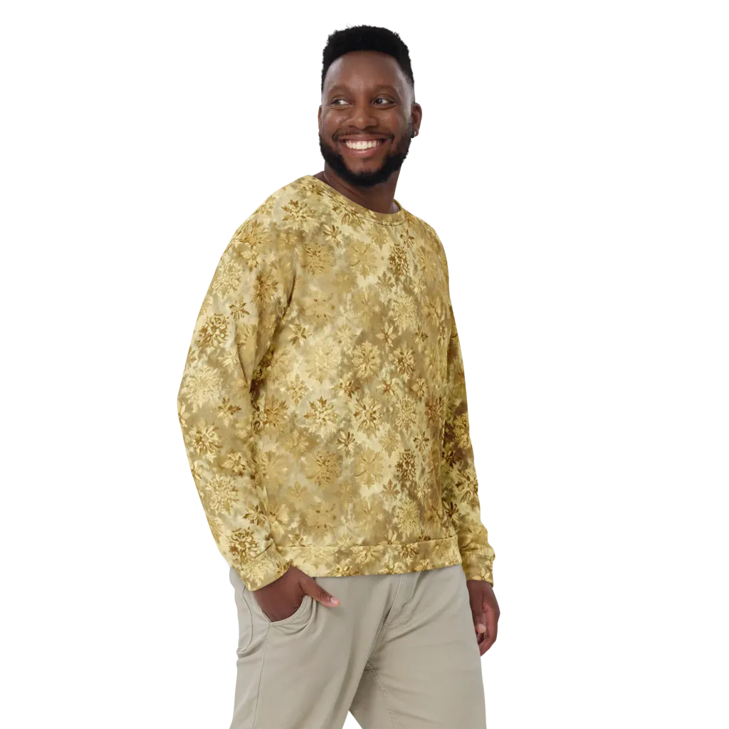 Champagne Damask on Sweatshirt — Front