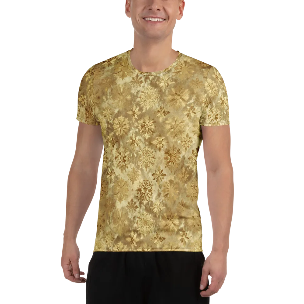 Champagne Damask on Men's Athletic T-Shirt — Front