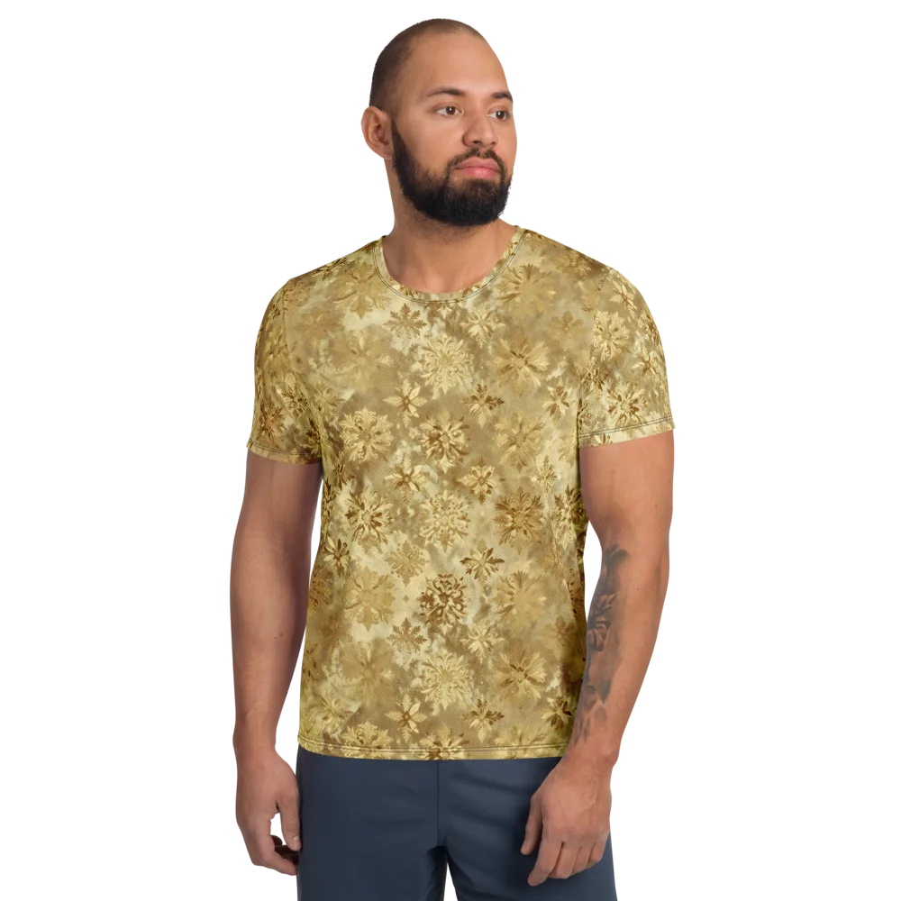 Champagne Damask on Men's Athletic T-Shirt — Front