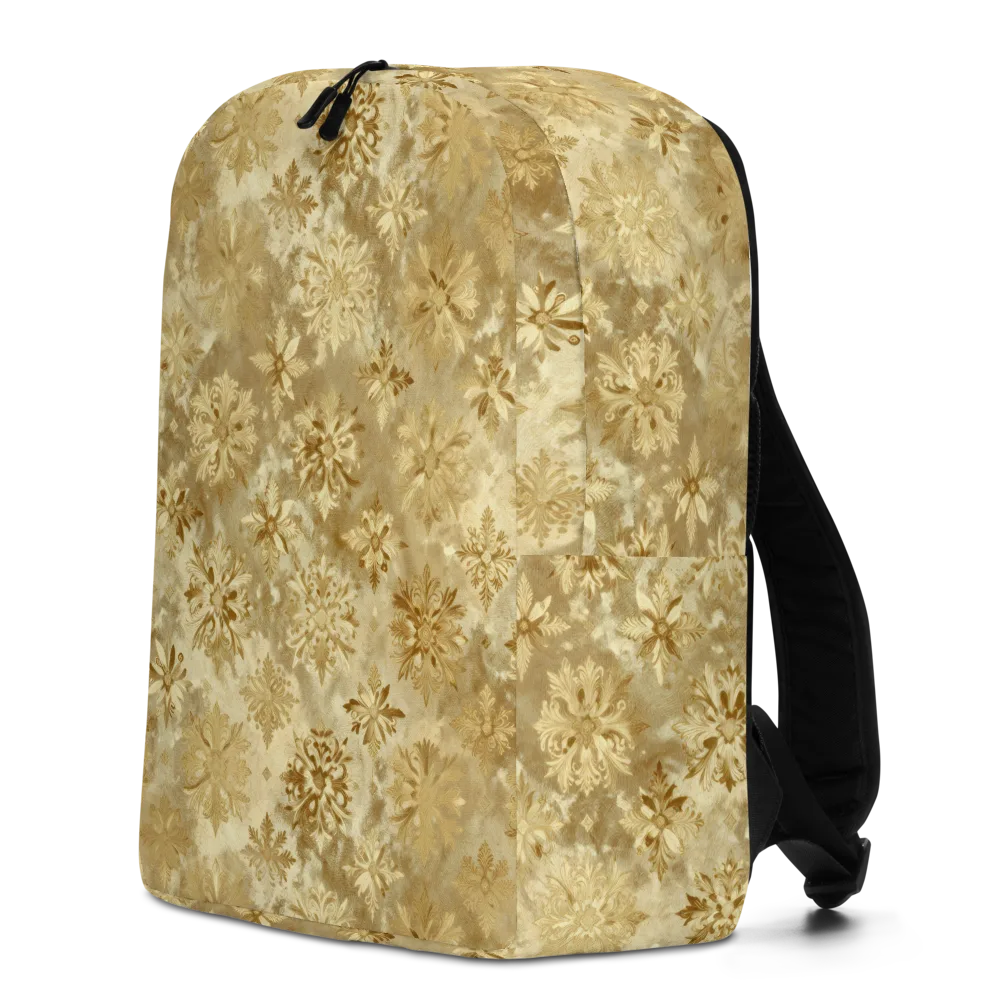 Champagne Damask on Minimalist Backpack — Left