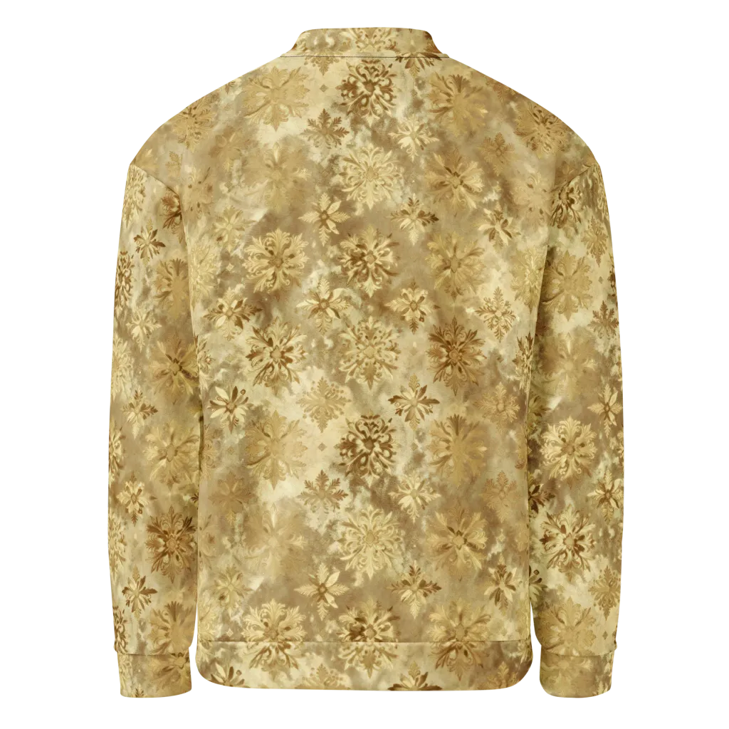 Champagne Damask on Bomber Jacket — Back