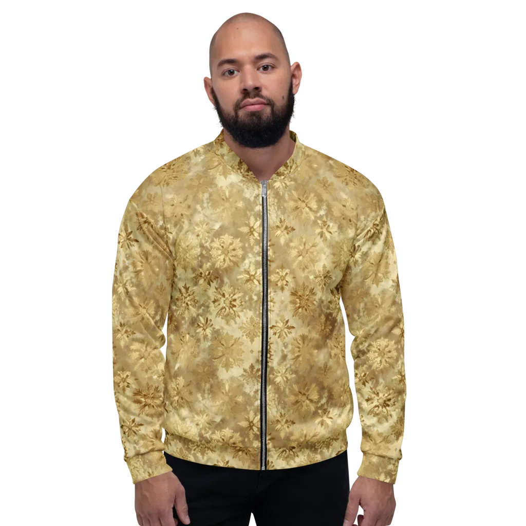 Champagne Damask on Bomber Jacket — Front