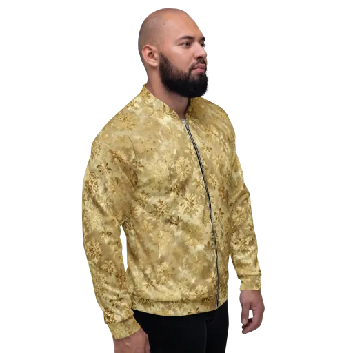 Champagne Damask on a Bomber Jacket