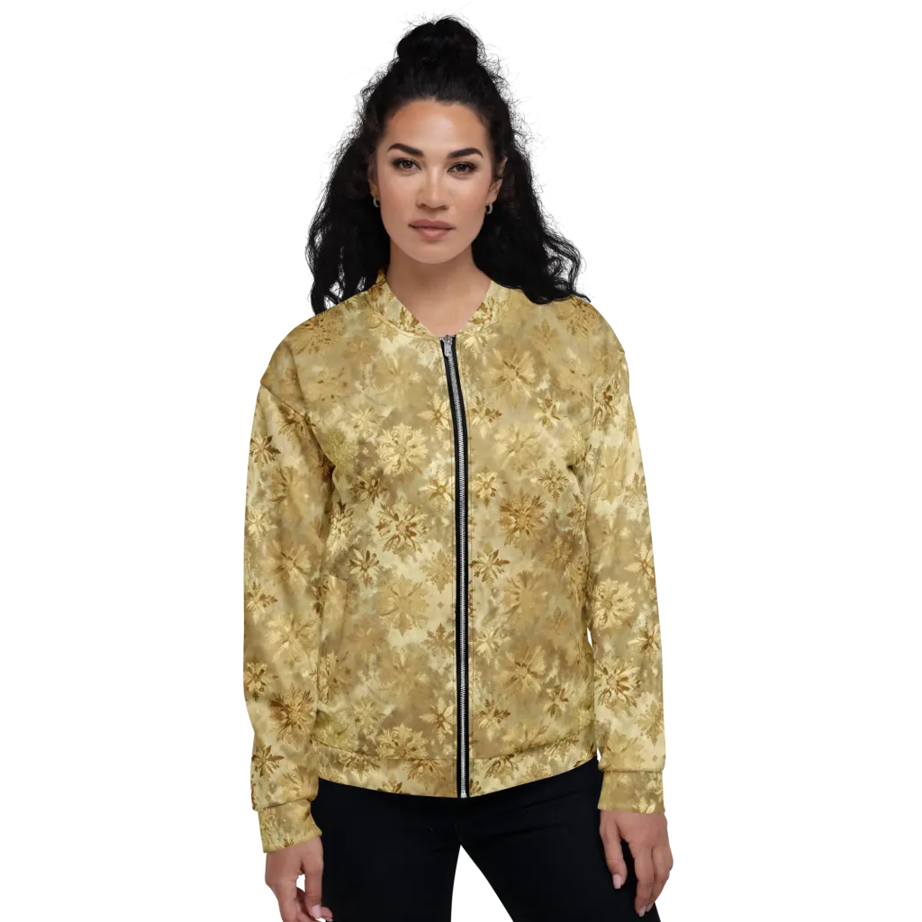 Champagne Damask on Bomber Jacket — Front
