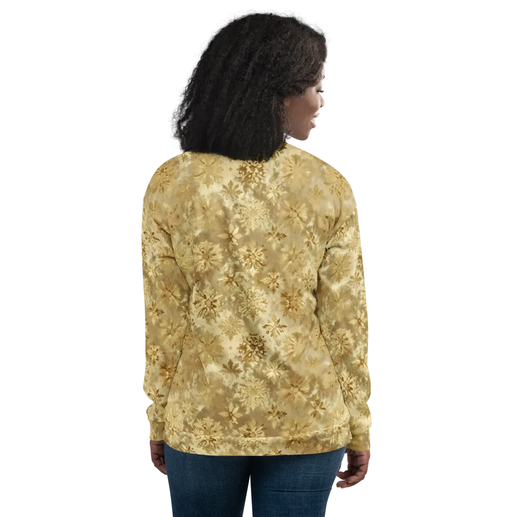 Champagne Damask on Bomber Jacket — Back