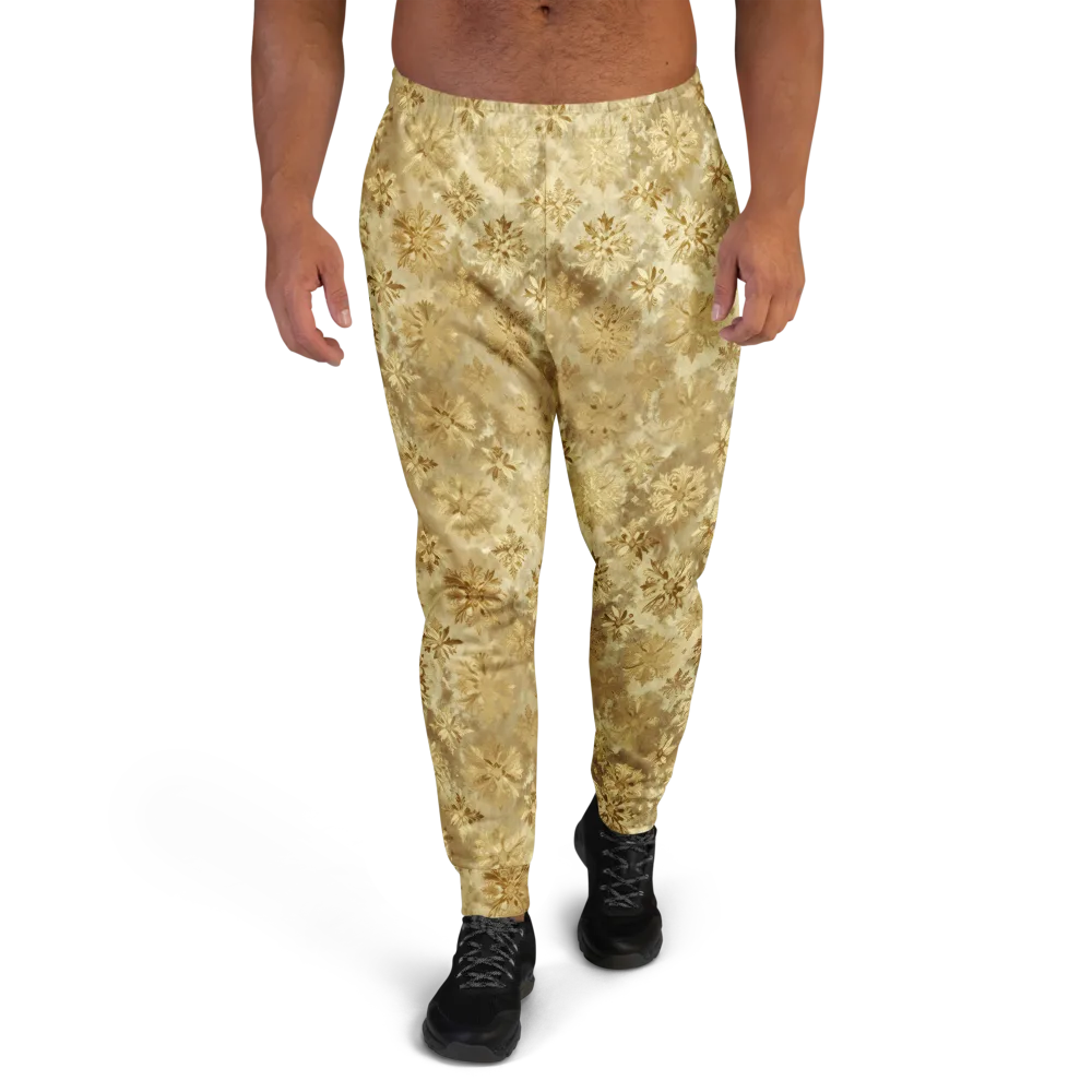Champagne Damask on Men's Joggers — Front