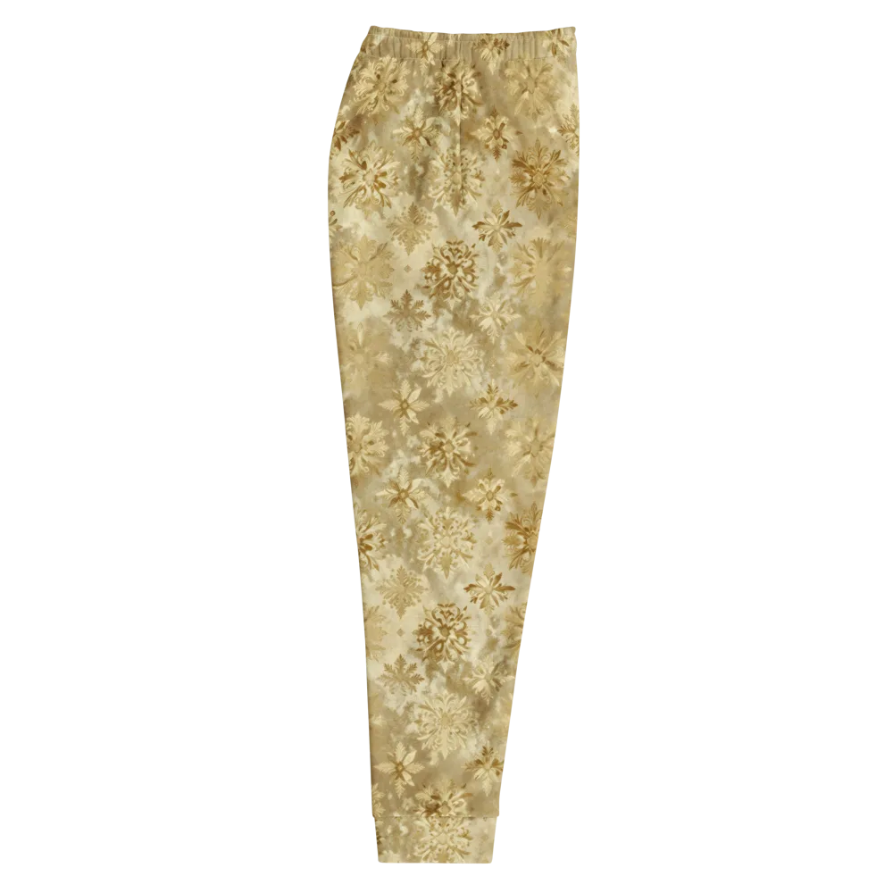 Champagne Damask on Men's Joggers — Right