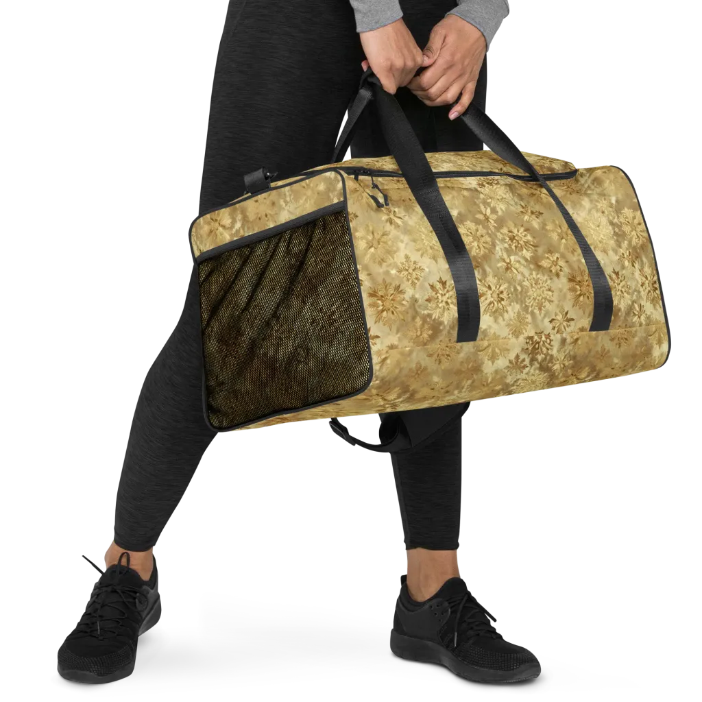Champagne Damask on Duffle Bag — Right Front