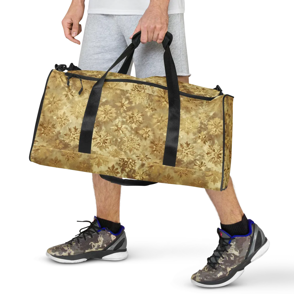 Champagne Damask on Duffle Bag — Front