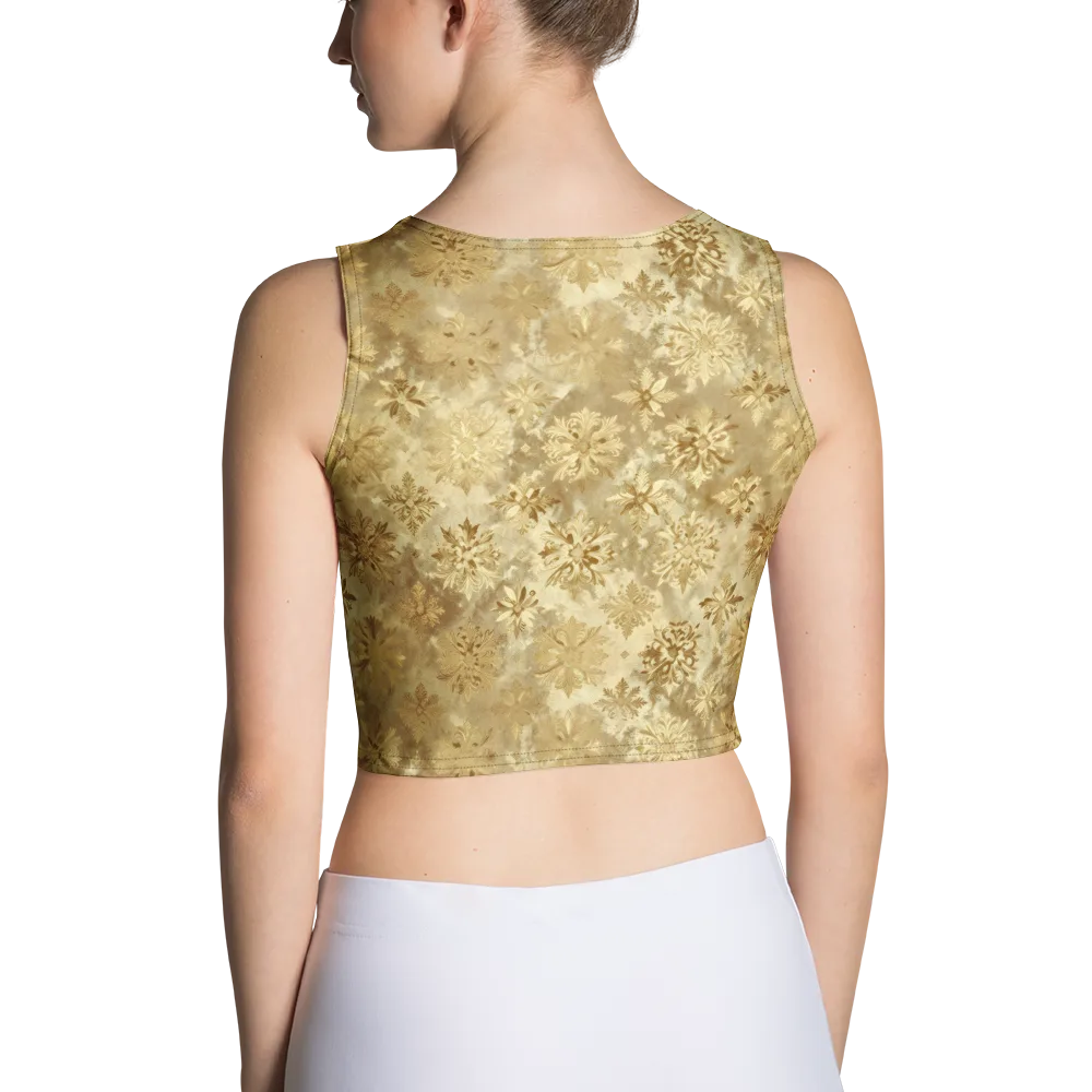 Champagne Damask on Crop Top — Back