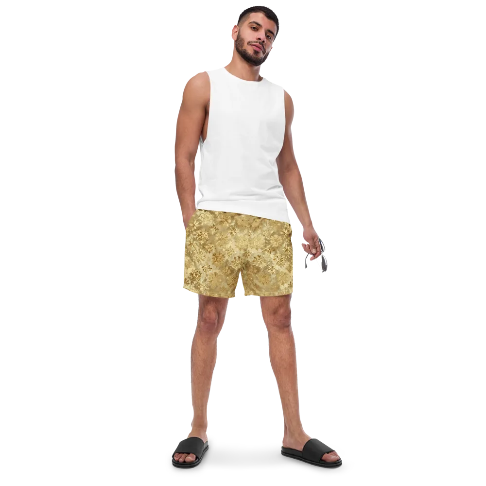 Champagne Damask on Swim Trunks — Front