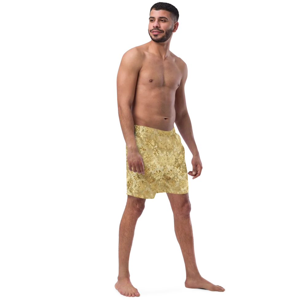 Champagne Damask on Swim Trunks — Right Front