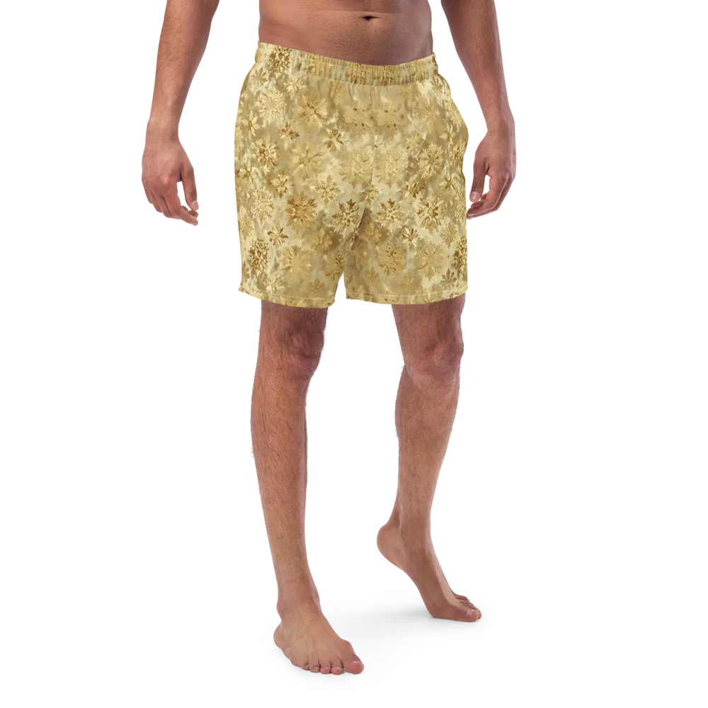 Champagne Damask on Swim Trunks — Front