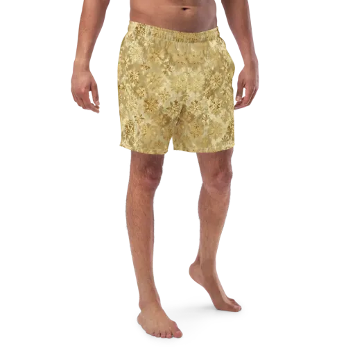 Champagne Damask on a Swim Trunks