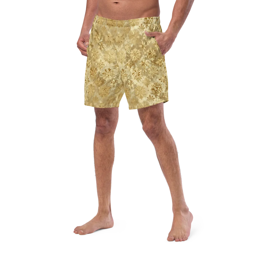 Champagne Damask on Swim Trunks — Left Front