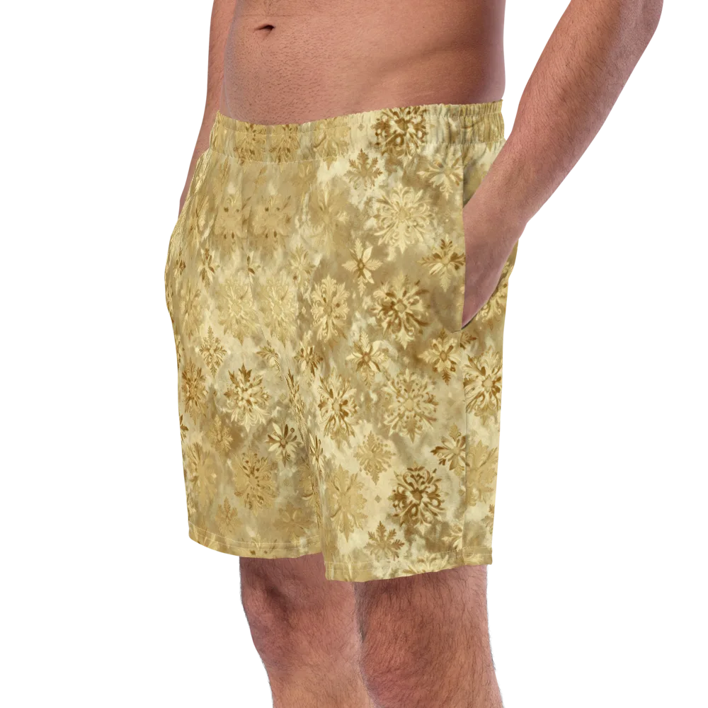 Champagne Damask on Swim Trunks — Left Front