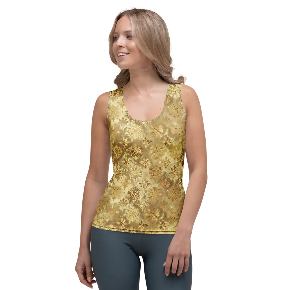 Champagne Damask on Women's Tank Top — Front