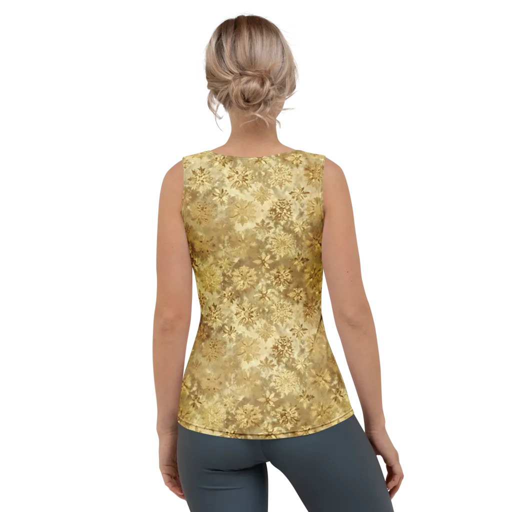 Champagne Damask on Women's Tank Top — Back