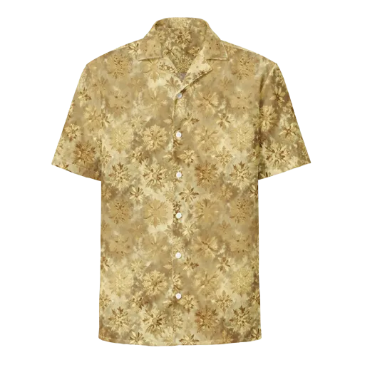 Champagne Damask on a Button Shirt