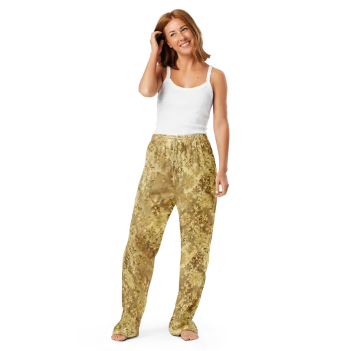 Champagne Damask on a Women's Pajama Pants
