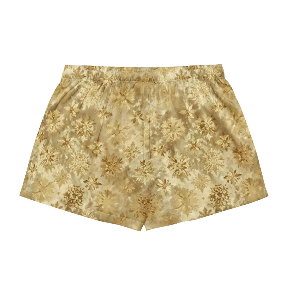 Champagne Damask on Women's Pajama Shorts — Back