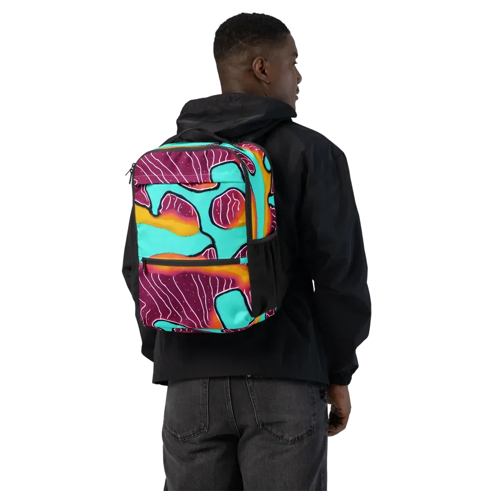 Aqua Heat on Utility Backpack — Back