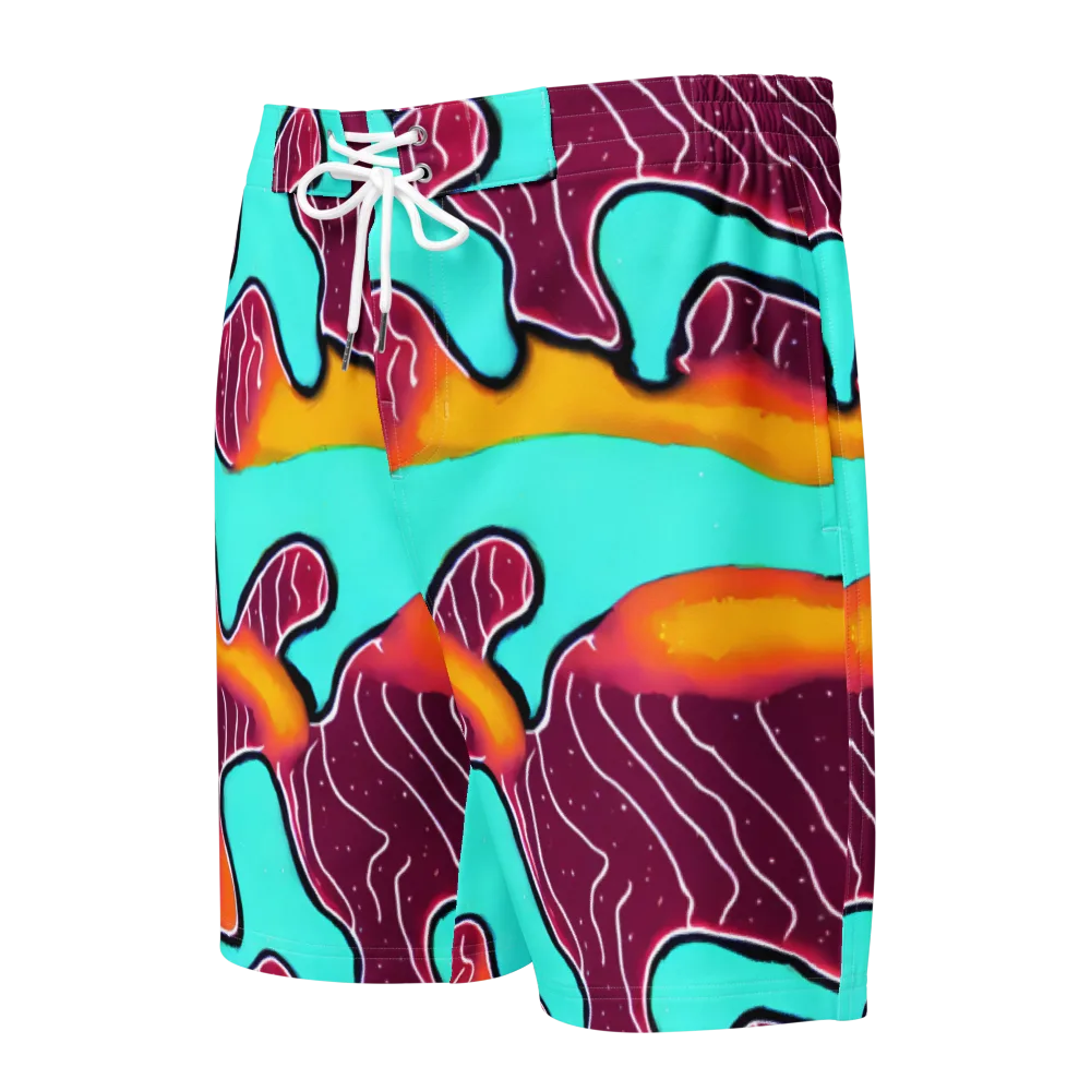 Aqua Heat on Men's Board Shorts — Front