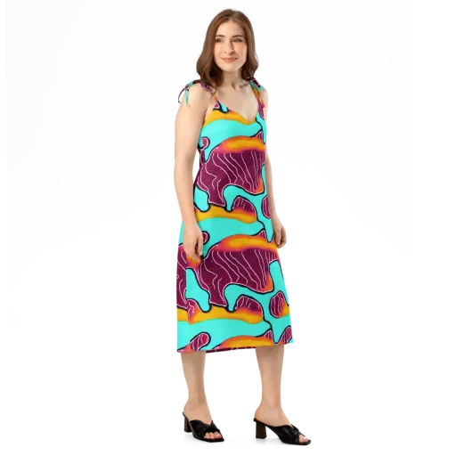 Aqua Heat on a Slip Dress