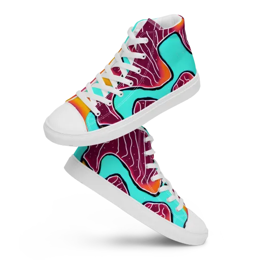 Aqua Heat on a Women's High Top Canvas Shoes