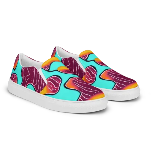Aqua Heat on a Men's Slip-On Canvas Shoes