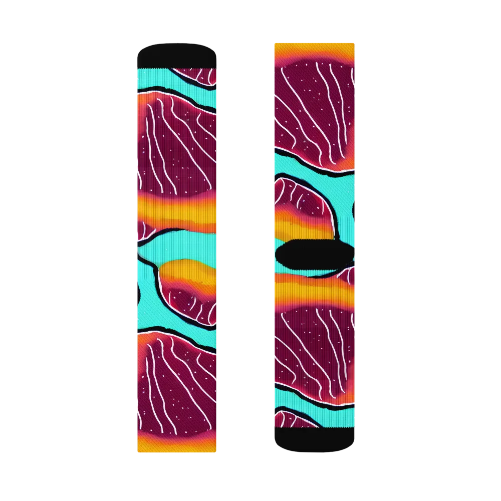 Aqua Heat on Socks — Left Sock