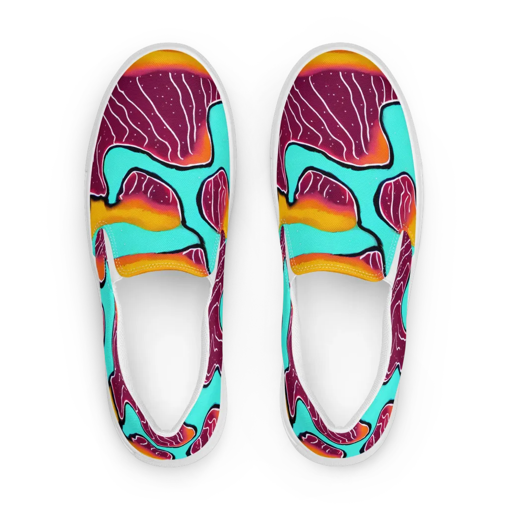 Aqua Heat on Women's Slip-On Canvas Shoes — Front
