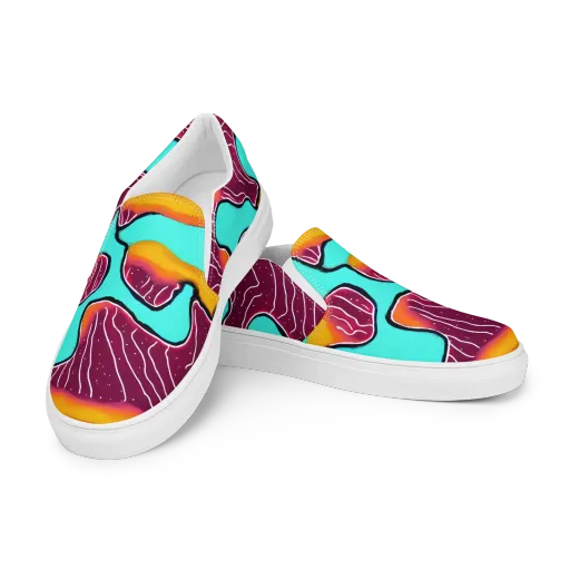 Aqua Heat on a Women's Slip-On Canvas Shoes
