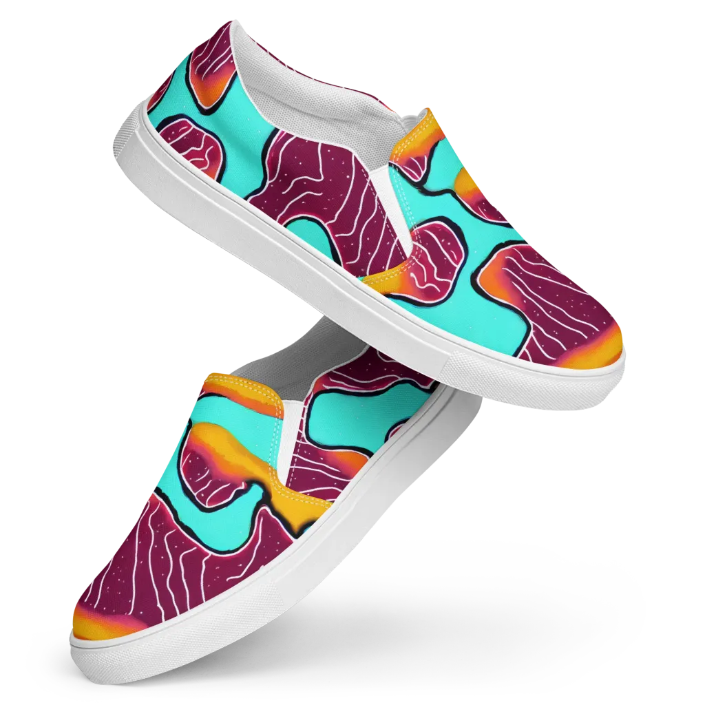 Aqua Heat on Women's Slip-On Canvas Shoes — Front