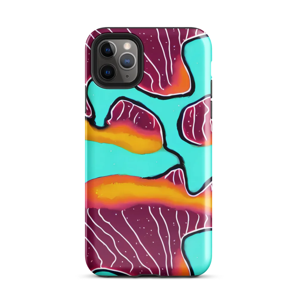 Aqua Heat on Tough Case for iPhone® — Front