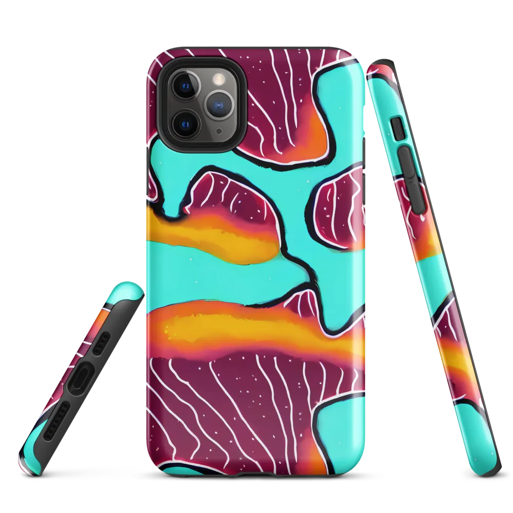 Aqua Heat on Tough Case for iPhone® — Front
