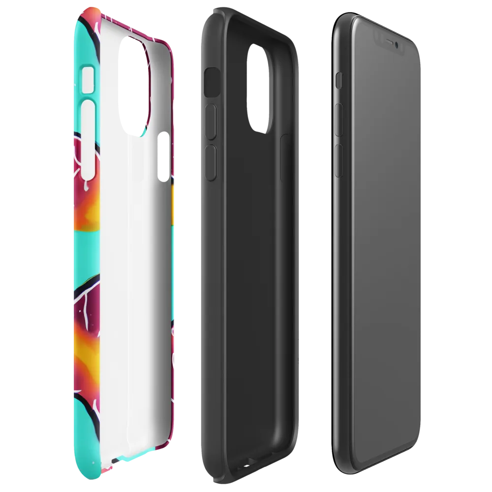Aqua Heat on Tough Case for iPhone® — Right