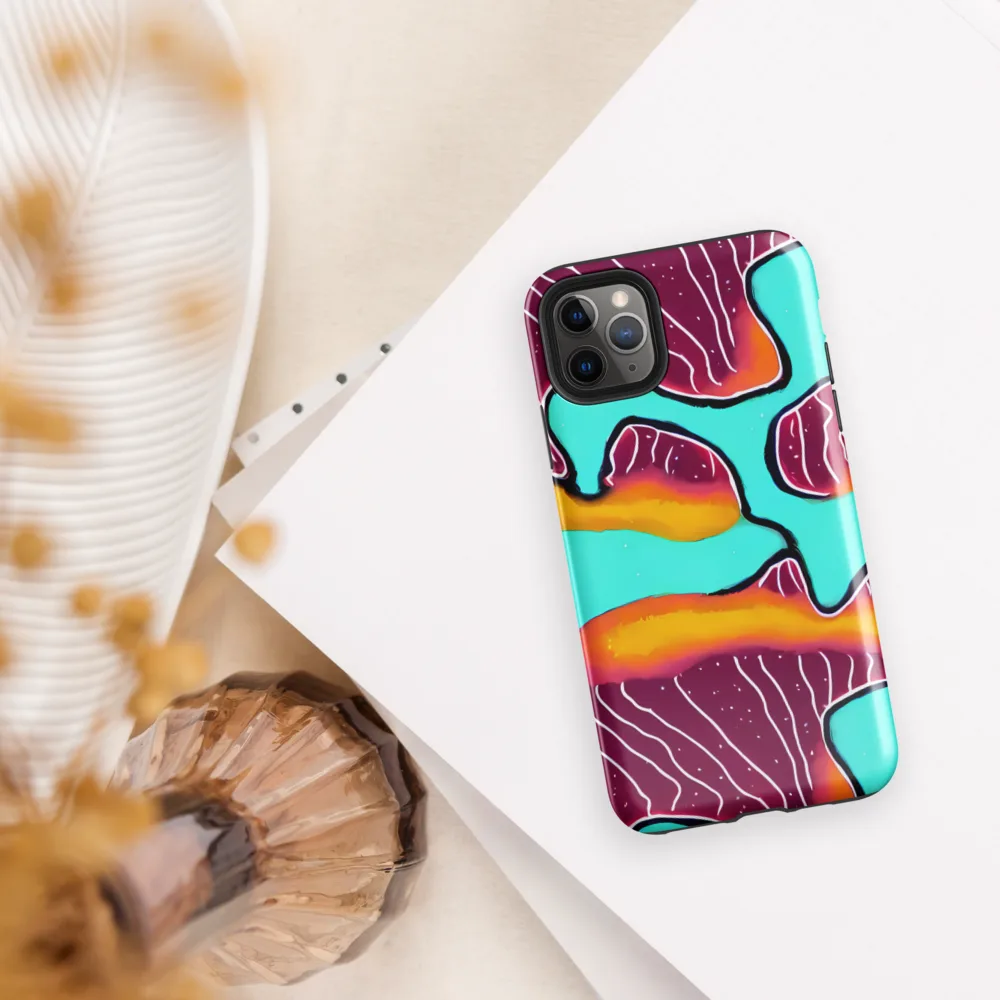 Aqua Heat on Tough Case for iPhone® — Front