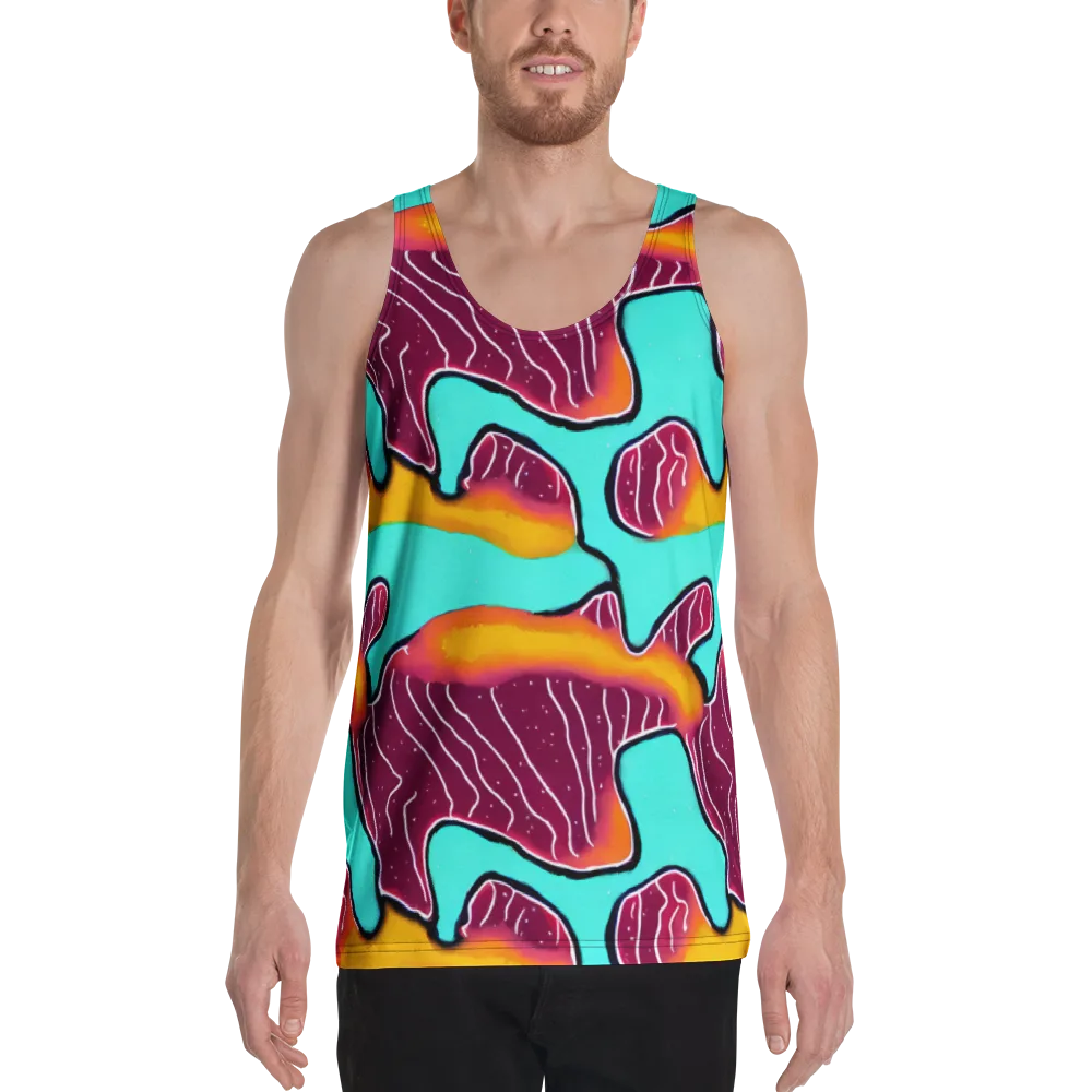 Aqua Heat on Men's Tank Top — Front